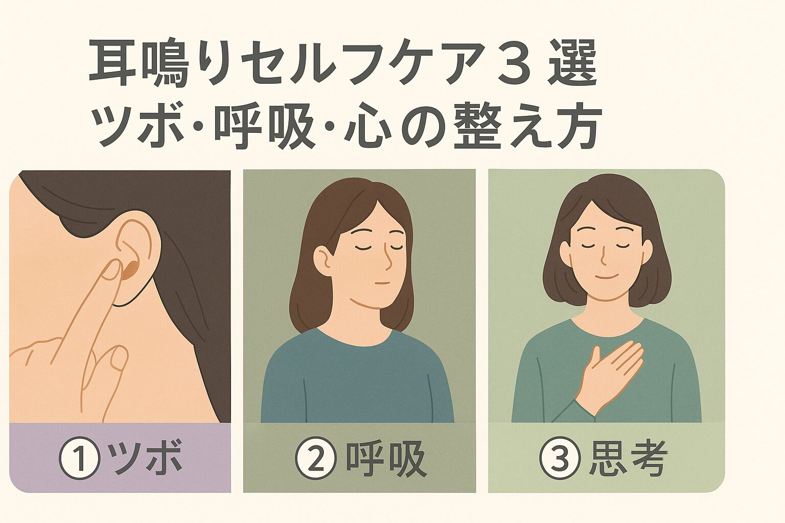 耳鳴りのセルフケア3選｜ツボ・呼吸・心の整え方