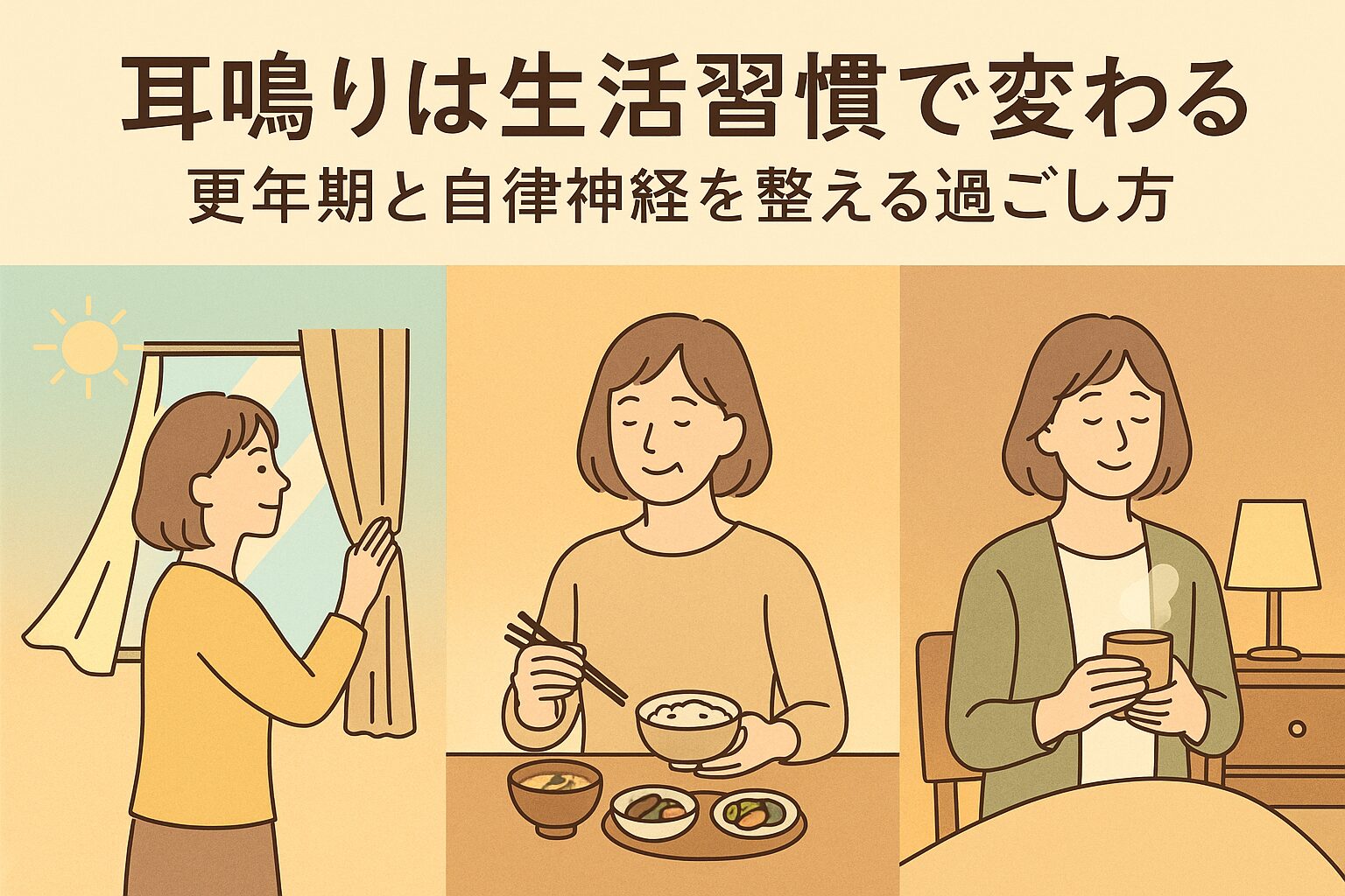 耳鳴りは生活習慣で変わる｜更年期と自律神経を整える過ごし方